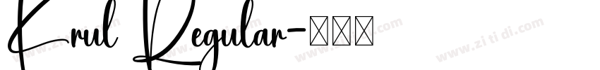 Krul Regular字体转换